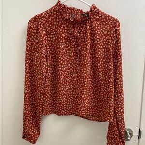 Floral Red Blouse